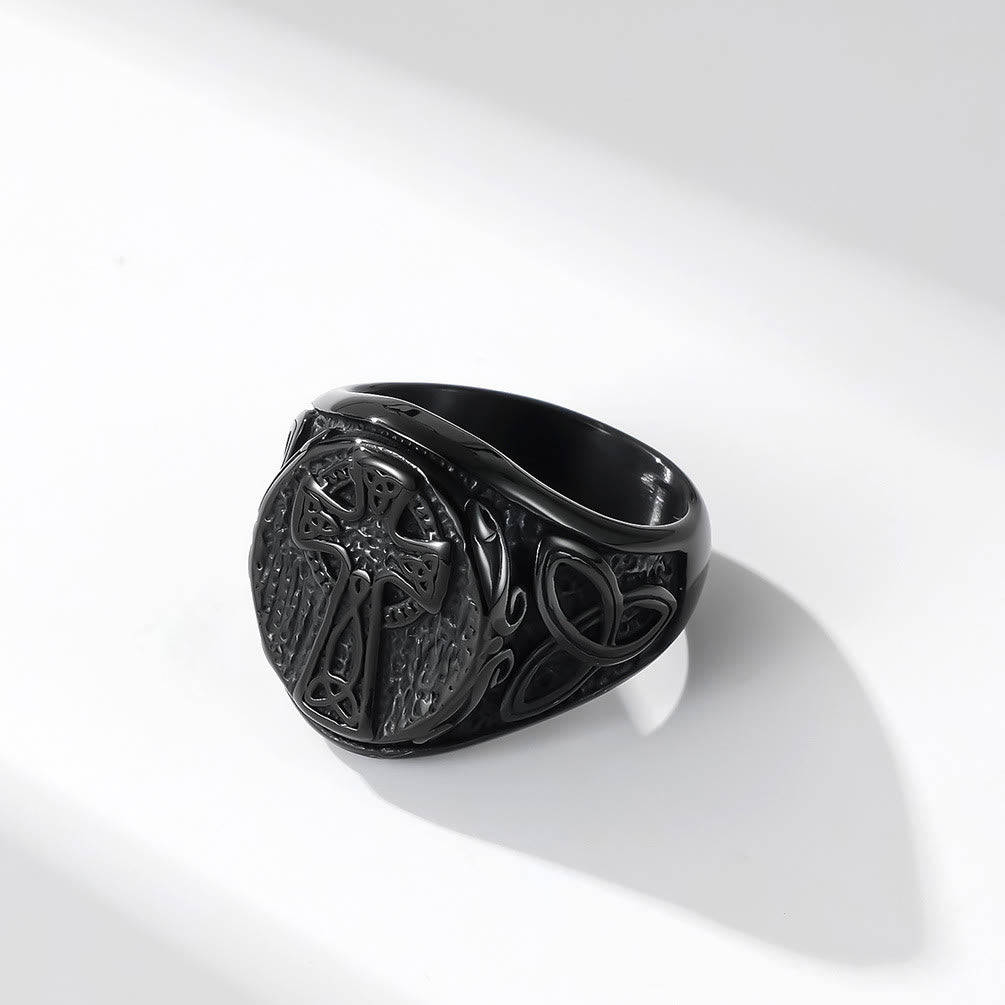 Anillo de Cruz Celta de Fe Eterna - Símbolo de Devoción Eterna