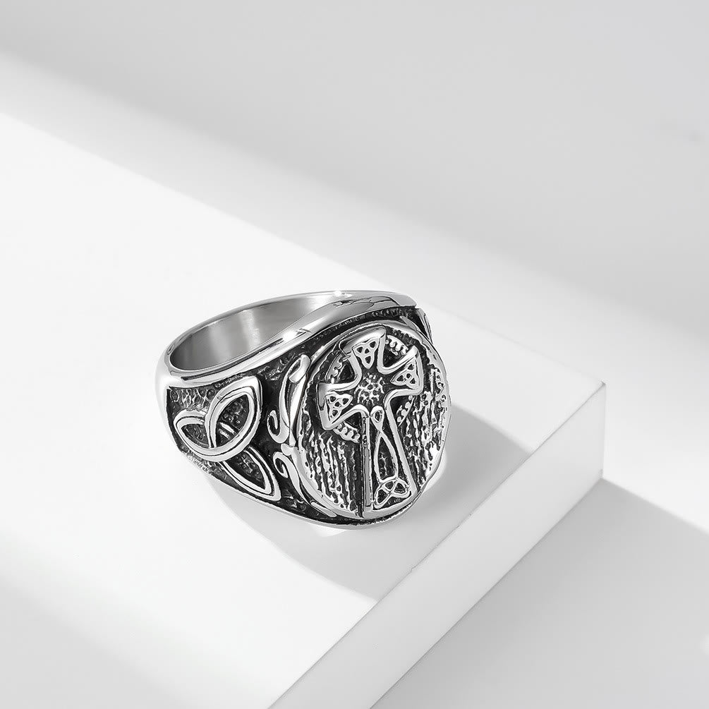 Anillo de Cruz Celta de Fe Eterna - Símbolo de Devoción Eterna