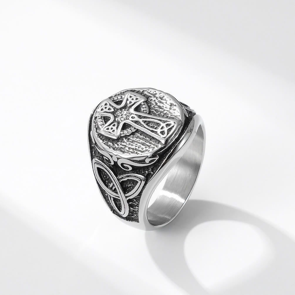 Anillo de Cruz Celta de Fe Eterna - Símbolo de Devoción Eterna