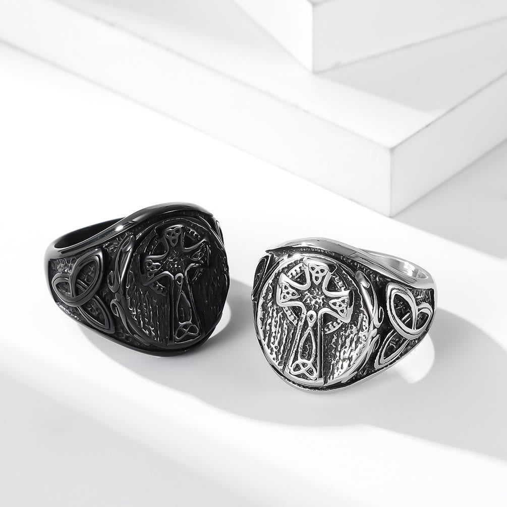 Anillo de Cruz Celta de Fe Eterna - Símbolo de Devoción Eterna