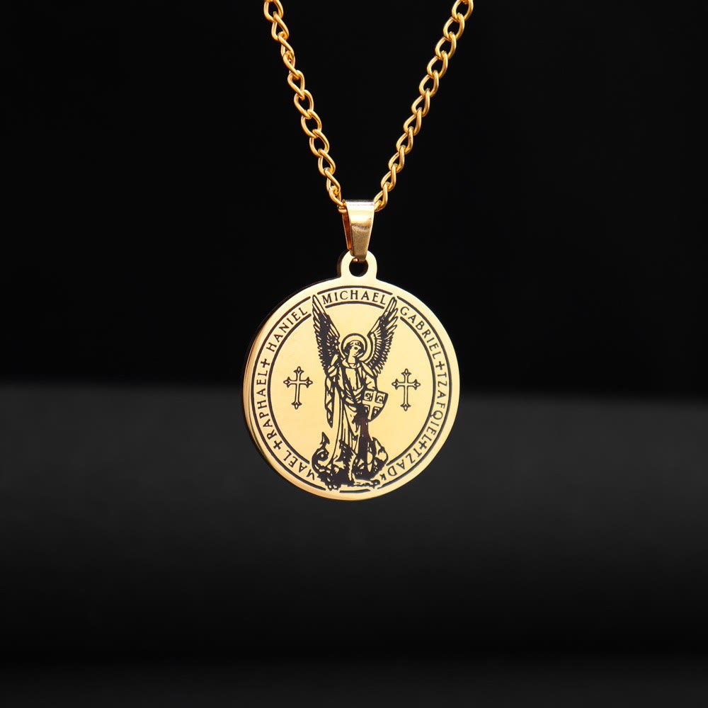 Collar con Medallón de San Miguel Arcángel - Conecta con los Guardianes Celestiales