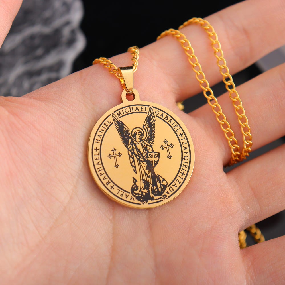 Collar con Medallón de San Miguel Arcángel - Conecta con los Guardianes Celestiales