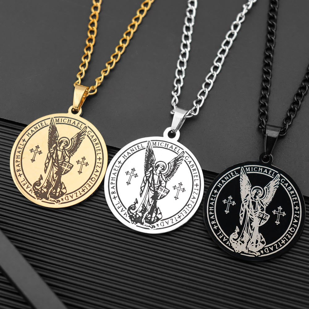 Collar con Medallón de San Miguel Arcángel - Conecta con los Guardianes Celestiales