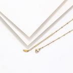 Collar Elegante Tono Oro con Medalla Milagrosa y Dije de Cruz Sencilla