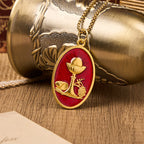 Collar de Cáliz Eucarístico Rojo y Azul - Mantén tu Fe Cerca