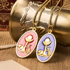 Collar de Cáliz Eucarístico Rojo y Azul - Mantén tu Fe Cerca