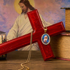 Collar "Virgen Ruega por Nosotros" - Santa María en Oración, Símbolo Profundo de Devoción