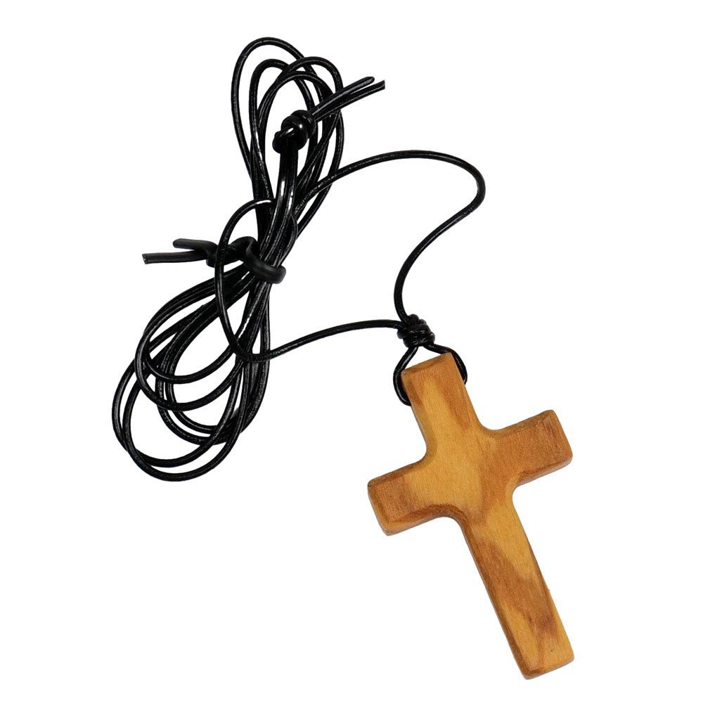Collar Artesanal de Cruz de Madera de Olivo: Símbolo de Fe y Artesanía