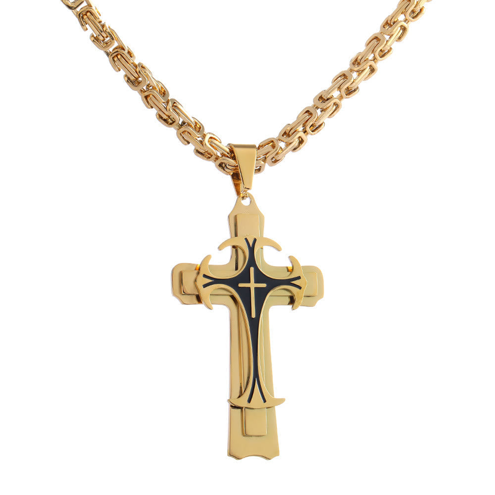 Collar de Cruz "Fe y Valor" en 3 Colores: Abraza el Poder de Creer