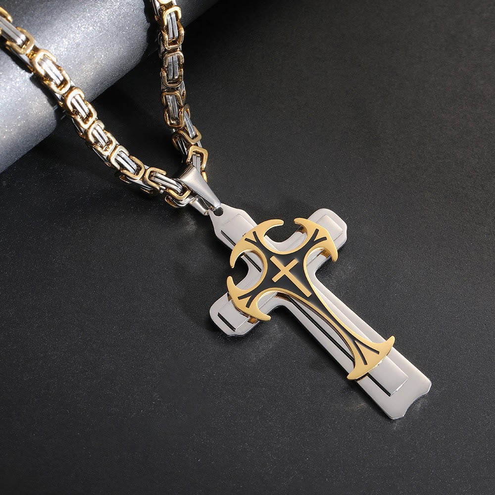 Collar de Cruz "Fe y Valor" en 3 Colores: Abraza el Poder de Creer