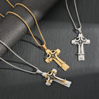 Collar de Cruz "Fe y Valor" en 3 Colores: Abraza el Poder de Creer