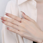 Anillo Ajustable Minimalista Bendecido con Símbolo de Corazón y Cruz en 3 Colores