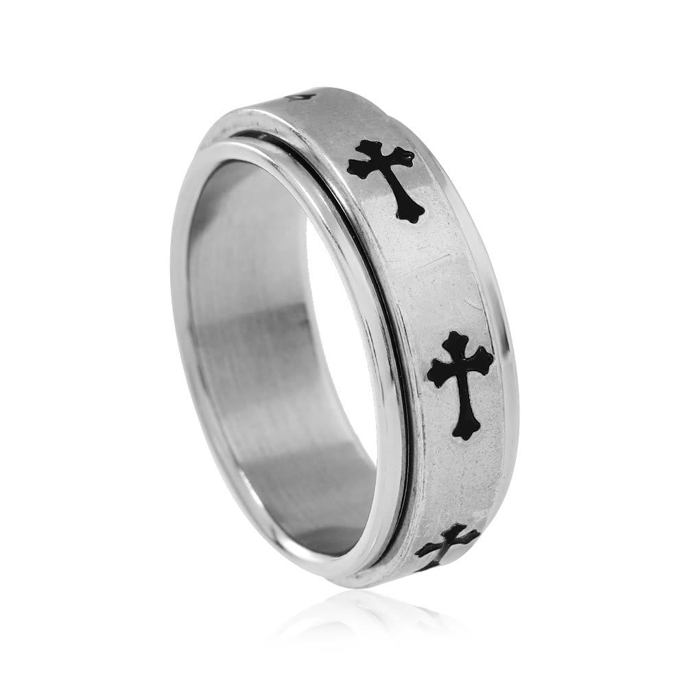Anillo de Cruz Minimalista: El Entrelazado de la Fe y la Moda