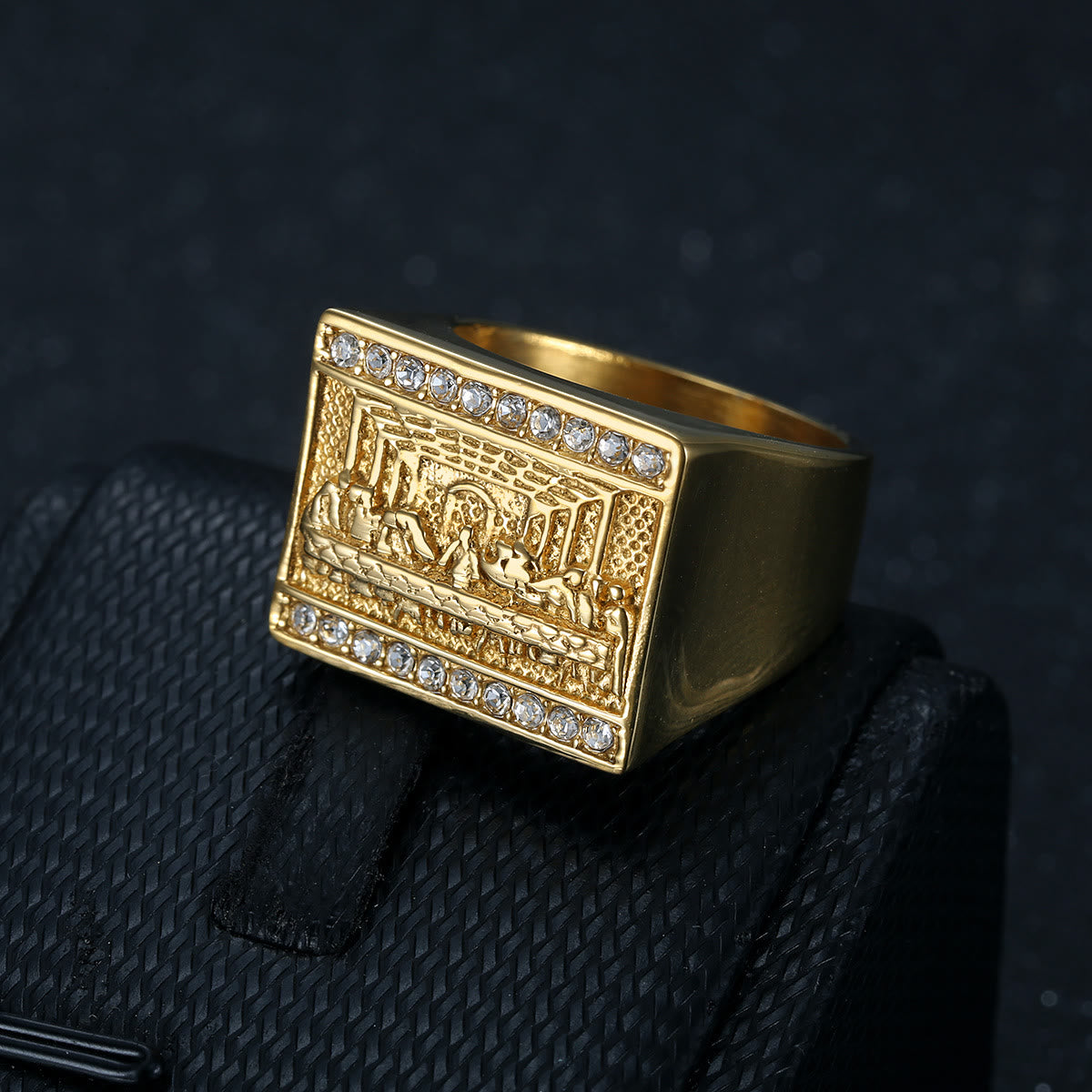 Anillo de la Última Cena Vintage y Clásico, 2 Colores: Símbolo de Devoción y Herencia