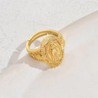 Anillo de la Virgen de Guadalupe Estilo Vintage y Clásico: Homenaje Eterno a la Fe y la Elegancia