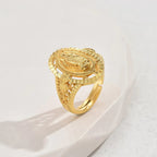 Anillo de la Virgen de Guadalupe Estilo Vintage y Clásico: Homenaje Eterno a la Fe y la Elegancia