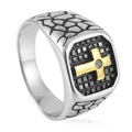 Anillo de Cruz Moderno y Minimalista: Elegancia Sobria y Simbolismo Eterno
