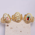 Anillo de la Virgen de Guadalupe en 3 Colores: Elegancia Sobria y Simbolismo Eterno