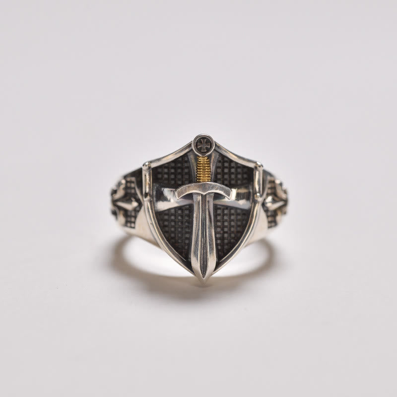 Anillo Escudo, Espada e Iris de Fe Inmortal: Símbolo de Fe y Fortaleza