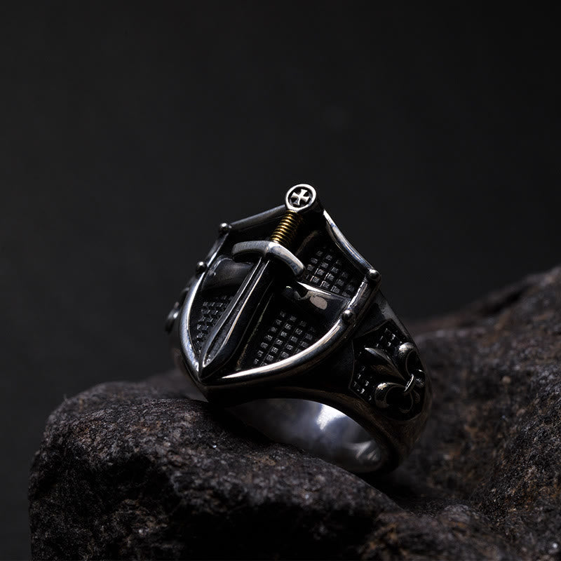 Anillo Escudo, Espada e Iris de Fe Inmortal: Símbolo de Fe y Fortaleza