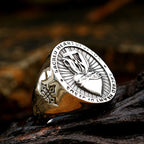Anillo de Bendición del Sagrado Corazón de Jesús y Cruz en 3 Colores