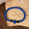 Pulsera de Cordón con Nudo de Cruz Azul y Negro: Señal de Fe