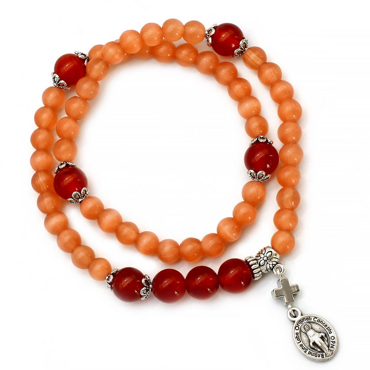 Minimalist Adjustable Bracelet with Multicolored Cat's Eye Stones