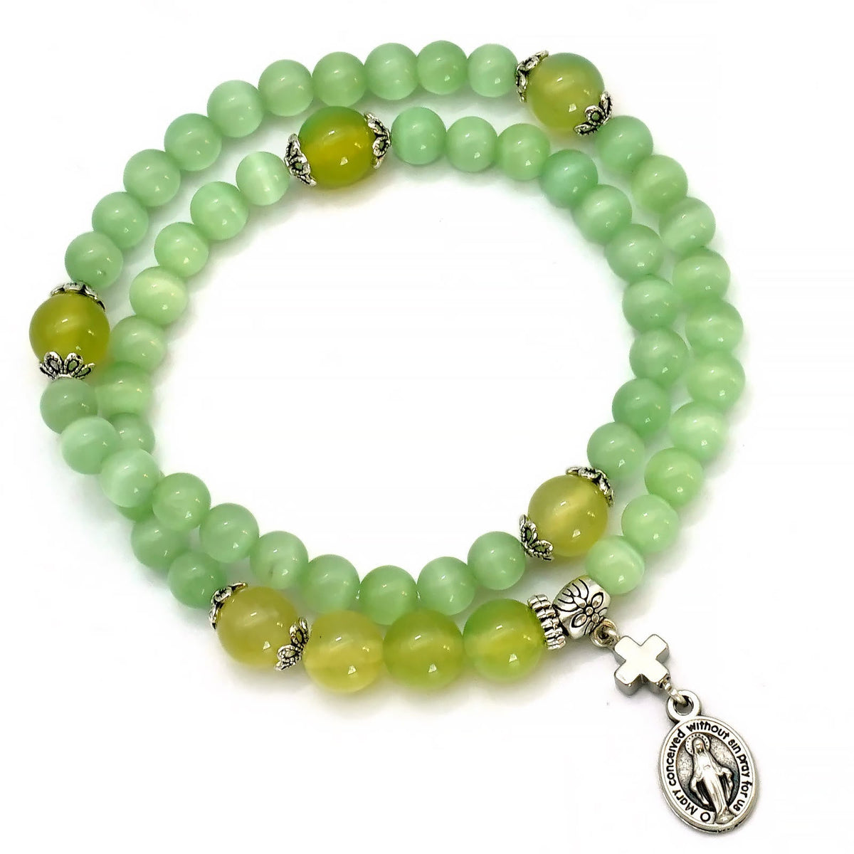 Minimalist Adjustable Bracelet with Multicolored Cat's Eye Stones