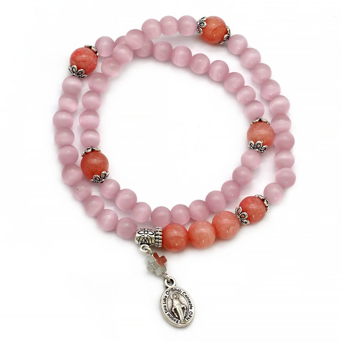 Minimalist Adjustable Bracelet with Multicolored Cat's Eye Stones