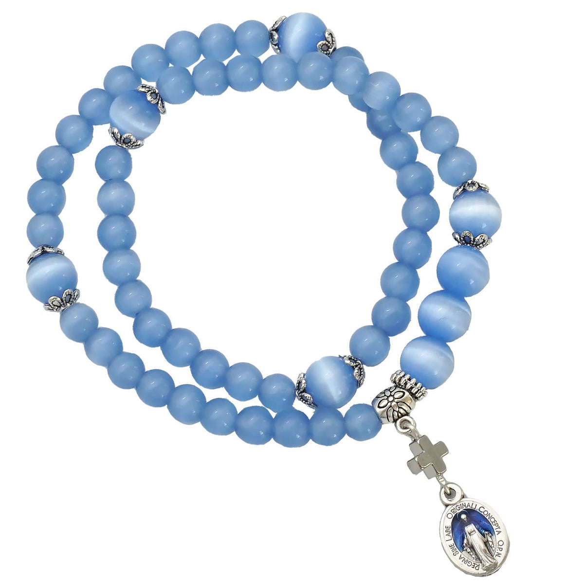 Minimalist Adjustable Bracelet with Multicolored Cat's Eye Stones