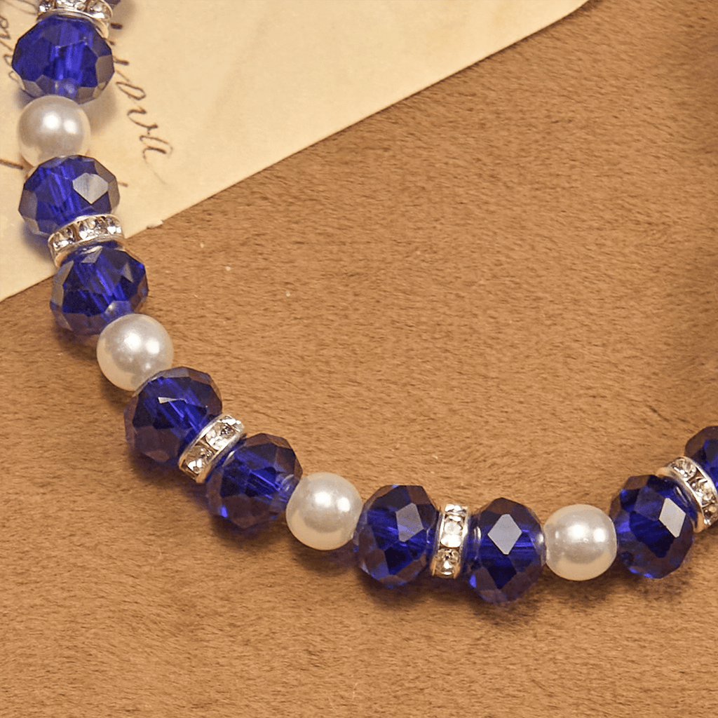 Pulsera Elástica Moderna de Cristal Transparente con Crucifijo y Medalla Milagrosa