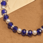 Pulsera Elástica Moderna de Cristal Transparente con Crucifijo y Medalla Milagrosa