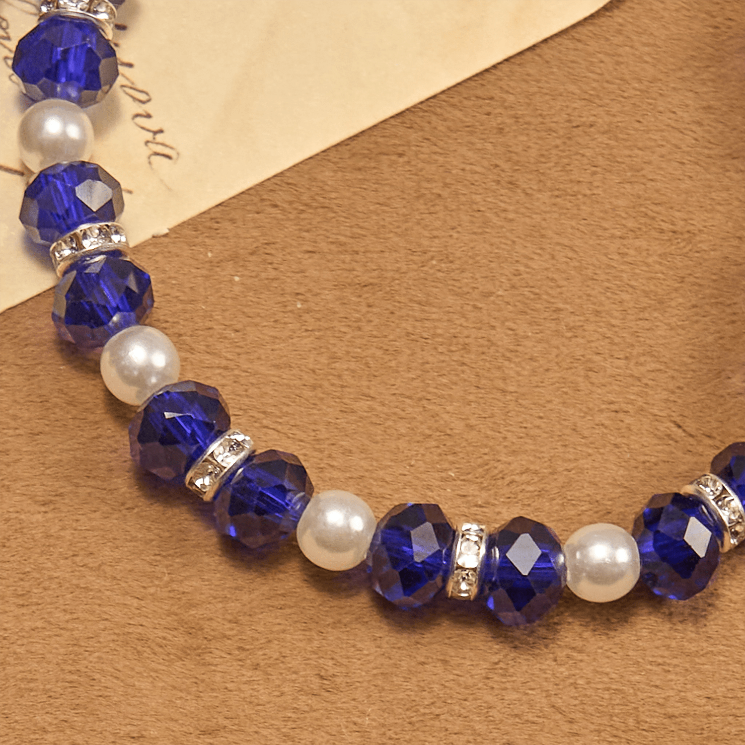 Pulsera Elástica Moderna de Cristal Transparente con Crucifijo y Medalla Milagrosa