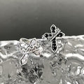 Anillo Moderno con Cruz y Corona Regia en 2 Colores: Fusión de Fe y Realeza