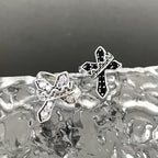 Anillo Moderno con Cruz y Corona Regia en 2 Colores: Fusión de Fe y Realeza