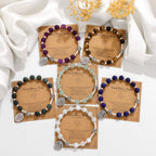 Pulsera Elástica de Gemas Multicolor con Medalla Milagrosa: Conexión Espiritual Única