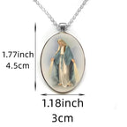 Collar con Medalla Milagrosa y Dije Bendecido "Reza a la Virgen María"