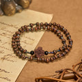 Pulsera Clásica de Cuentas de Madera con Cruz: Emblema Eterno de Fe Sobria