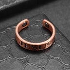 Anillo Ajustable de Cobre con Símbolo Minimalista de Jesús: Señal Distintiva de Fe