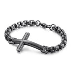 Pulsera de Cruz Minimalista Multicolor de Líneas Limpias y Alma Fiel