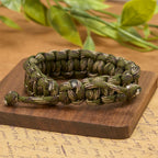 Pulsera Artesanal Duradera de Paracord de San Benito Estilo Vintage