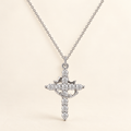 Modern Crowned in Faith Cross Necklace, Earrings
