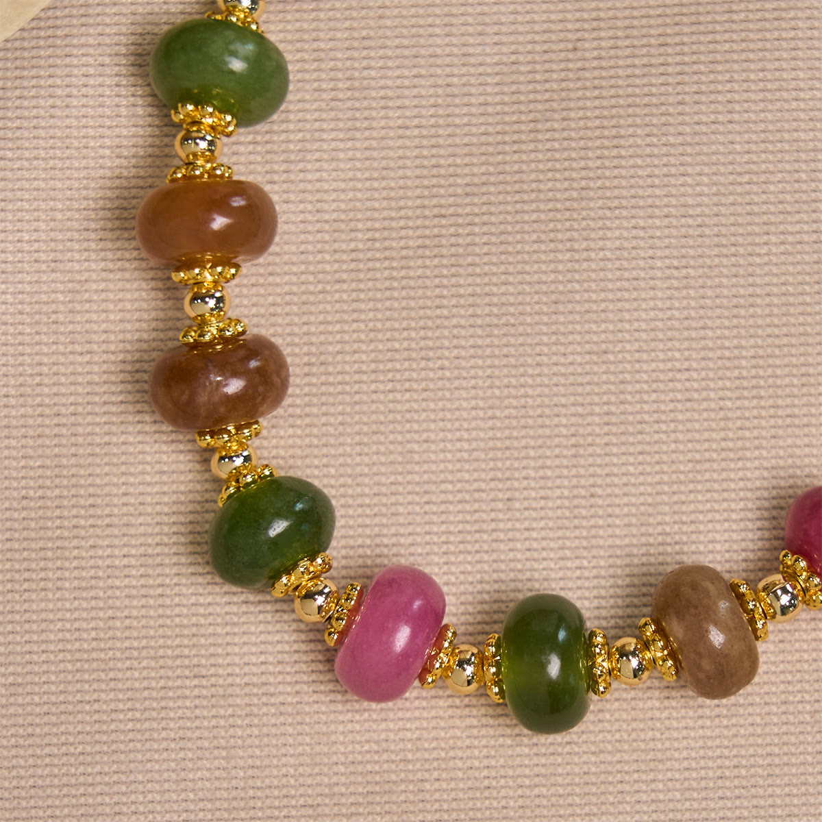 Pulsera de Cuentas Ábaco de Turmalina con Cruz y Medalla Milagrosa