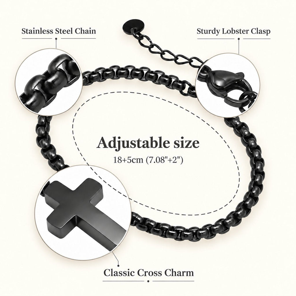 Minimalist Cross Chain Bracelets