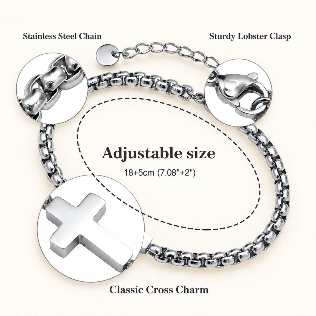 Minimalist Cross Chain Bracelets