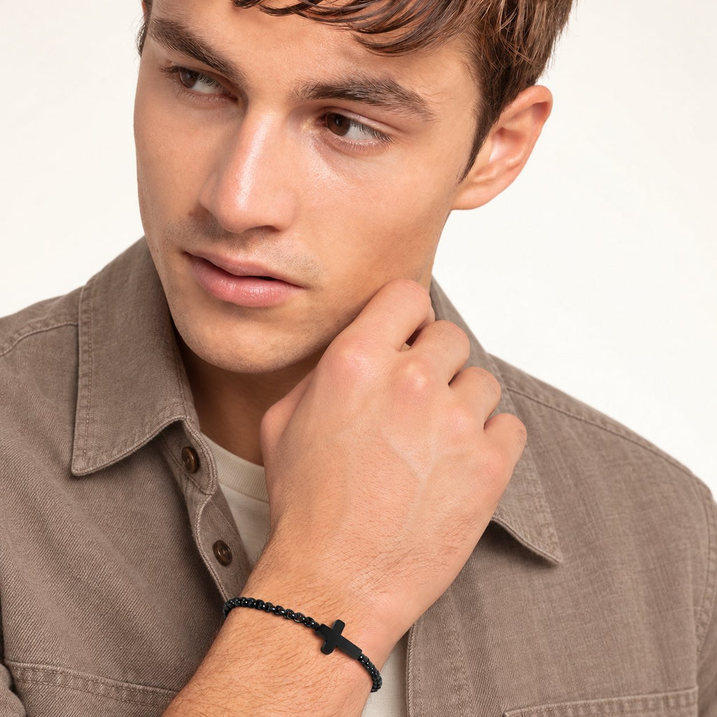 Minimalist Cross Chain Bracelets
