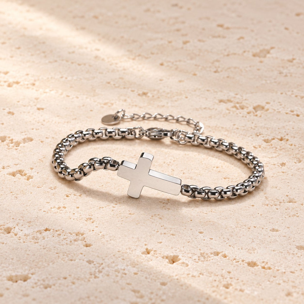 Minimalist Cross Chain Bracelets