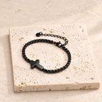 Minimalist Cross Chain Bracelets