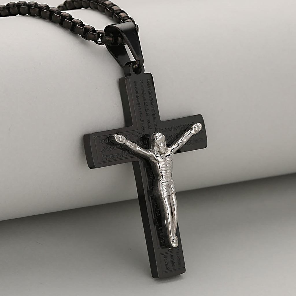 Collar Crucifijo Elegante, Símbolo de Devoción, Disponible en Cuatro Tonos