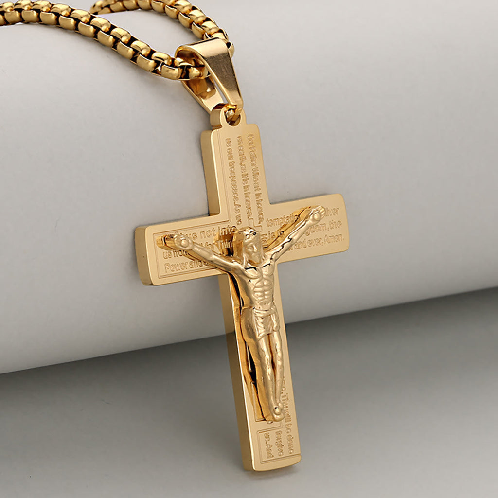 Collar Crucifijo Elegante, Símbolo de Devoción, Disponible en Cuatro Tonos